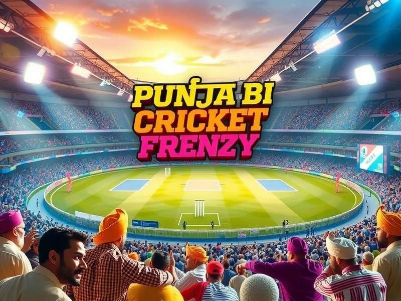Punjab Cricket Frenzy Main Interface Punjab Cricket Frenzy main screen showing vibrant cricket stadium with Punjabi cultural elements